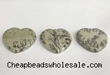 NGP5760 35*35mm heart jasper gemstone pendants wholesale