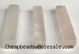 NGP5765 12*52mm cuboid rose quartz pendants wholesale