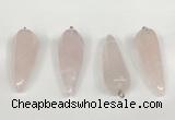 NGP5766 14*50mm teardrop rose quartz pendants wholesale