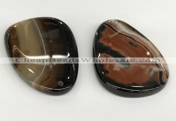 NGP5795 40*60mm flat teardrop agate pendants wholesale