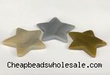 NGP5806 50mm star agate gemstone pendants wholesale