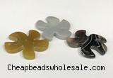 NGP5810 44mm - 46mm flower agate gemstone pendants wholesale