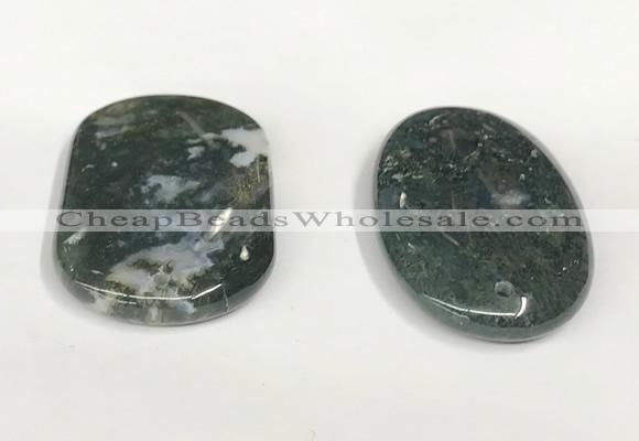 NGP5833 35*55mm oval agate gemstone pendants wholesale