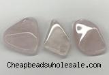 NGP5849 28*45mm - 40*55mm freeform rose quartz slab pendants