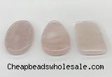 NGP5851 35*55mm freeform rose quartz pendants wholesale