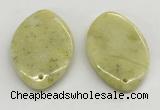 NGP5862 35*55mm marquise lemon jade pendants wholesale