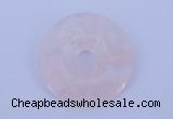 NGP601 5pcs 5*35mm rose quartz gemstone donut pendants wholesale