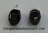 NGP6015 18*30mm - 22*35mm freeform smoky quartz pendants