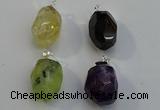 NGP6018 18*30mm - 22*35mm freeform mixed gemstone pendants