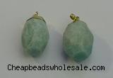 NGP6019 18*30mm - 22*35mm freeform amazonite pendants