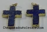 NGP6039 30*40mm - 35*45mm cross lapis lazuli pendants