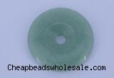 NGP604 5pcs 6*40mm green aventurine gemstone donut pendants wholesale