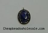 NGP6102 20*25mm - 22*30mm oval lapis lazuli pendants wholesle