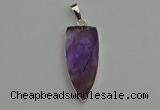 NGP6107 12*35mm - 15*40mm arrowhead amethyst pendants