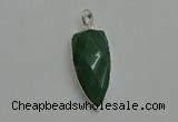 NGP6114 12*35mm - 15*40mm arrowhead green aventurine pendants