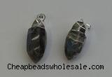 NGP6226 12*28mm - 15*30mm faceted bullet labradorite pendants