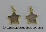 NGP6266 20mm star agate gemstone pendants wholesale