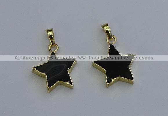 NGP6272 20mm star agate gemstone pendants wholesale