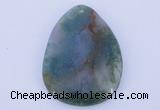 NGP631 5pcs 33*45mm freeform moss agate gemstone pendants