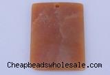 NGP637 5pcs 33*45mm rectangle red aventurine gemstone pendants