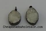 NGP6394 25*30mm - 35*40mm freeform druzy agate gemstone pendants