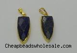 NGP6564 12*35mm - 15*40mm arrowhead lapis lazuli pendants