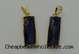 NGP6567 14*30mm - 15*38mm faceted rectangle lapis lazuli pendants