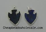 NGP6569 22*28mm - 25*35mm arrowhead lapis lazuli pendants