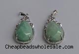 NGP6615 22*30mm faceted teardrop amazonite gemstone pendants