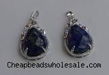 NGP6623 22*30mm faceted teardrop lapis lazuli gemstone pendants