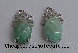 NGP6636 18*25mm faceted oval amazonite gemstone pendants