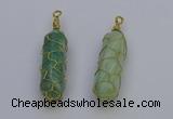 NGP6744 13*40mm sticks amazonite gemstone pendants wholesale