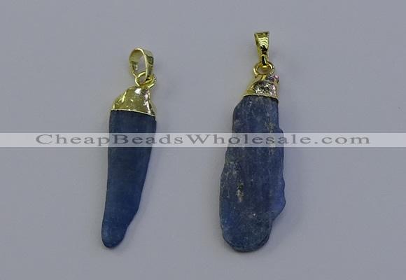 NGP6758 10*35mm - 15*45mm freeform blue kyanite pendants