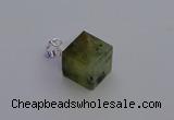 NGP6790 15*22mm cube green qutilated quartz pendants wholesale