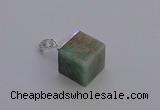 NGP6792 15*22mm cube amazonite gemstone pendants wholesale