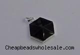 NGP6826 24*25mm hexagon amethyst gemstone pendants wholesale