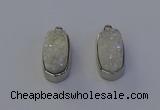 NGP6895 10*22mm - 12*25mm freeform plated druzy quartz pendants