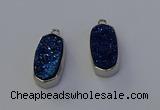 NGP6900 10*22mm - 12*25mm freeform plated druzy quartz pendants