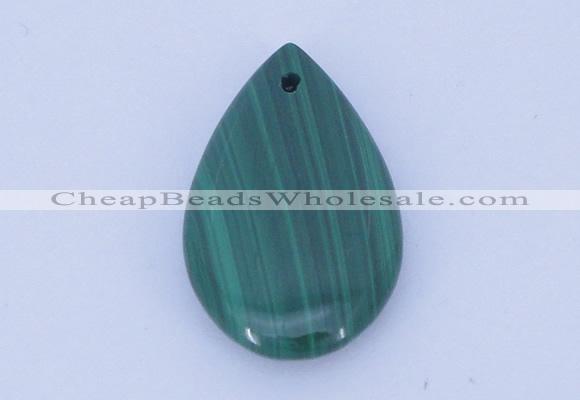 NGP700 15*25mm flat teardrop natural malachite gemstone pendant