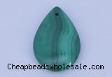 NGP701 22*30mm flat teardrop natural malachite gemstone pendant