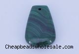 NGP702 20*30mm trapezoid natural malachite gemstone pendant