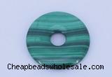 NGP704 30mm natural malachite gemstone donut pendant