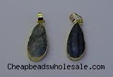 NGP7046 12*25mm - 13*28mm flat teardrop blue kyanite pendants