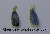 NGP7047 13*35mm - 14*40mm flat teardrop blue kyanite pendants