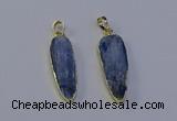 NGP7049 13*35mm - 14*40mm flat teardrop blue kyanite pendants