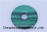 NGP705 35mm natural malachite gemstone donut pendant