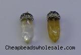 NGP7058 12*30mm - 15*35mm faceted bullet citrine pendants