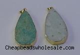 NGP7135 25*50mm - 28*55mm freeform amazonite gemstone pendants