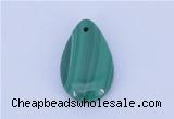 NGP714 12*20mm flat teardrop natural malachite gemstone pendant