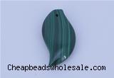 NGP715 15*37mm marquise natural malachite gemstone pendant